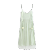 Fenton suspender nightgown womens summer thin nightgown dress womens sexy lace pure desire home wear mid-skirt dress