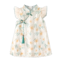 Banxidi girls summer dress childrens cheongsam princess dress one-year-old baby dress childrens dress