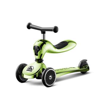 Scooter ເດັກນ້ອຍ kuqi supreme 2-in-1 ນັ່ງແລະຂີ່ໄດ້ scooter ສໍາລັບເດັກນ້ອຍ 1 ຫາ 3 ປີ