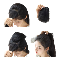 Wig hair pad fluffy and heightening skull hair pad hair replacement pad small hair volume on the top of the head artifact to tie high ponytail