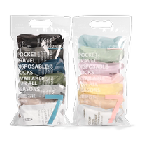 Pocket travel disposable socks for men women and children pure cotton socks compression sports travel business trip portable military training