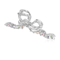 DODOGOGO Color Diamond Bow Hair Clip Womens High-Quality Large Shark Clip 2024 Summer New Clip