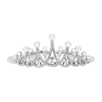 Balabala childrens headwear girl hair adorned with cute and unhurt little girl Wang Guanghans crown hair hoop