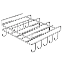No punching kitchen rack cabinet paper towel hanging rack chopping board rack pot cover rack cutting board rack storage rack 1815