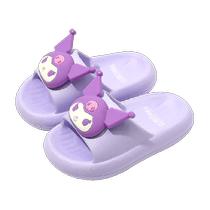 Girls Slippers Kuromi Summer Indoor 2024 New Girls Home Non-Slip Baby Sanrio Childrens Slippers