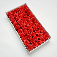 3-х слойный закругленный край [большой красный] 50 цветков