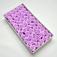 3-х слойный закругленный край [светло-фиолетовый] 50 цветков