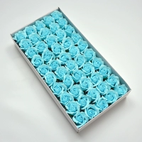 3-х слойный закругленный край [голубой] 50 цветков