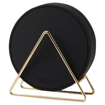 Black dining table mat anti-scalding and high temperature resistance light luxury heat insulation mat