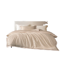 Mercury Home Textiles 60-count Xinjiang long-staple cotton four-piece jacquard set home double sheet quilt cover bedding