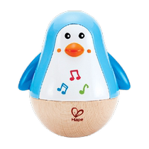 Hape – gobelet musical pingouin jouet pour nourrissons et tout-petits hochet éducatif apaisant pour léducation précoce cadeau pour bébé de 6 mois et plus