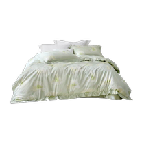 Luolai Home Textiles 60-count pure cotton satin bed sheet four-piece set quilt cover student dormitory three-piece set