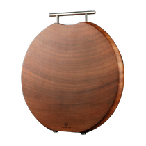Yuan Sentai whole wood cutting board household round chopping board kitchen sticky board solid wood cutting board mildew-proof inkstone chopping board