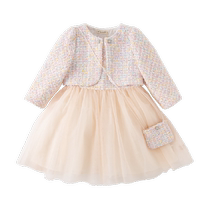 () David Bella Girls Dress 2024 Spring Skirt Two-piece Set New Clothes for Big Children