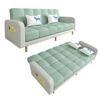 ຕຽງ sofa folding ສອງຈຸດປະສົງໃຫ້ເຊົ່າຫ້ອງຫ້ອງນອນຫ້ອງດໍາລົງຊີວິດທີ່ທັນສະໄຫມ fabric ງ່າຍດາຍ foldable ຕຽງ sofa ຂະຫນາດນ້ອຍອາພາດເມັນຂະຫນາດນ້ອຍ