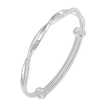 (China Gold) Zhen Shang Silver Möbius Ring Foot Silver Bracelet Womens Silver Bracelet Chinese Valentines Day Gift for Girlfriend