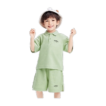 Balabala children short sleeve suit small large child two sets of male and female summer Huffg parent-child leisure brief