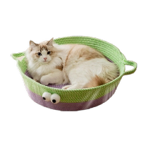 Pet cat dopamine rattan cat nest spring and summer comfortable and breathable woven nest puppet British short American short