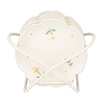 Modern housewife ceramic bone spitting dish household new high-end food grade snack dessert plate dining table garbage dish