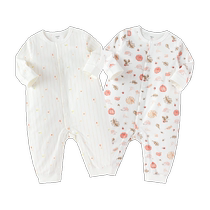 Balabala baby clothes baby jumpsuit pajamas newborn 24 new style outing clothes and romper two-piece