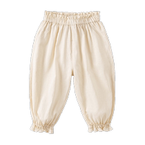 David Bella childrens pants 2024 summer new style girls thin anti-mosquito pants baby linen bloomers