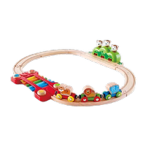 Музыкальный набор Hape Train Track Monkey Jungle детские развивающие игрушки детская деревянная модель подарок на день рождения