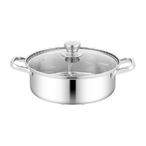 National style large mandarin duck pot clear soup pot thickened stainless steel induction cooker special hot pot basin hot pot pot