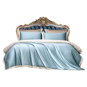 Fuanna 100 long velvet cotton hotel bed four-piece set pure cotton hotel bedding