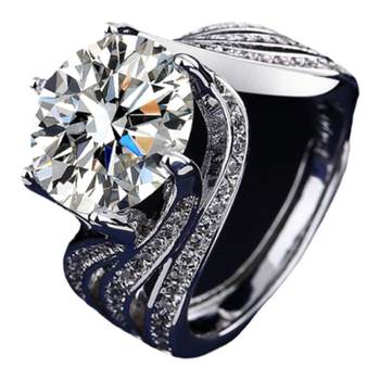 Moisanite 5 carat pigeon egg ring