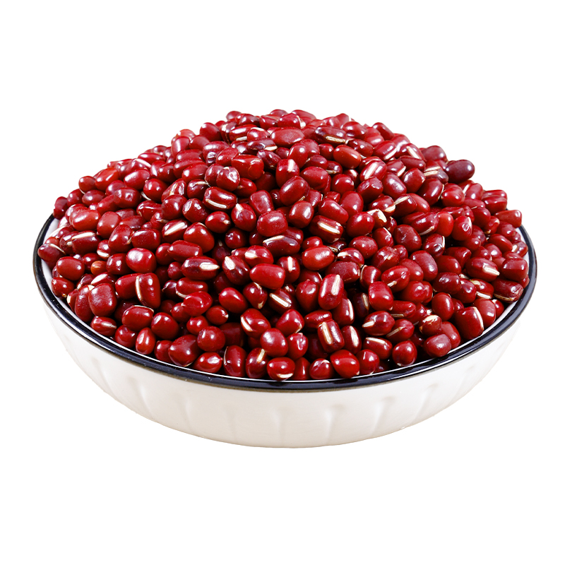 A hoe, 5 pounds of Northeastern red adzuki beans