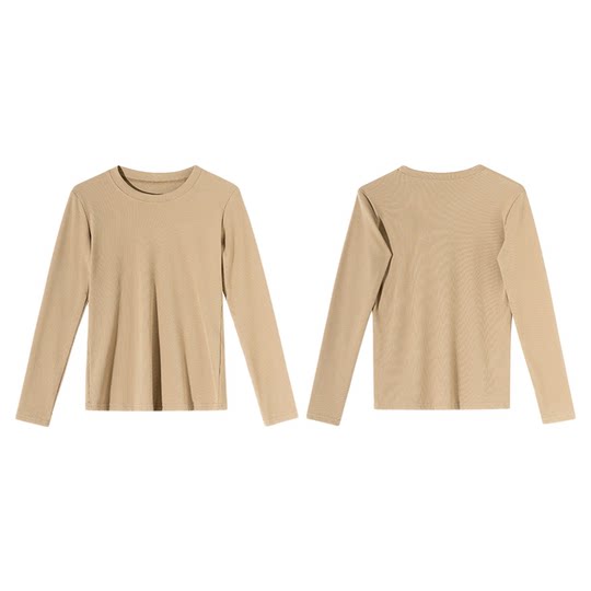 Large size long-sleeved autumn coat Modal round neck long-sleeved bottoming shirt top with fat mm200Jin Jin is equal to 0.5kg 250Jin Jin is equal to 0.5kg Women's autumn and winter