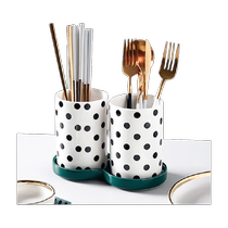 Edo Nordic chopstick basket ceramic chopstick holder kitchen household drain chopstick tube tableware storage rack