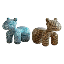 Natural art and creative pony chair pony chair living room cartoon animal stool leisure children puppy chair