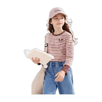 Girls long-sleeved T-shirts childrens spring and autumn clothing new bottoming shirts medium and large childrens style tops girls fashionable childrens clothing