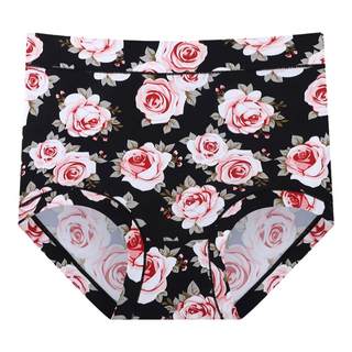 1-3 high-waisted ice silk women's underwear pure cotton belly-tightening