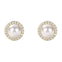 DODOGOGO full diamond lace pearl earrings for women light luxury exquisite and high-end earrings simple winter new earrings