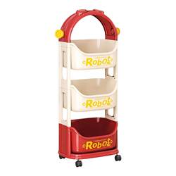 Energetic Dopamine Snack Cart Creative Storage Rack Children's Toy and Book Organizer Living Room Organizing Shelf
