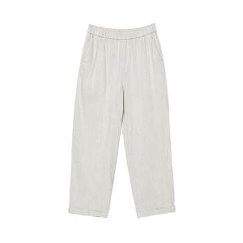 Yifei hemp-feeling nine-point tapered pants for small feet Yifei hemp-feeling nine-point tapered pants for small feet