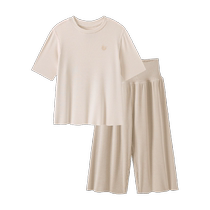Mini Balabala boys and girls home set summer baby childrens skin-friendly sweat-absorbent pajamas