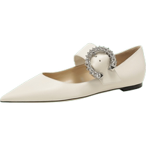 (Self-operated) Jimmy Choo Womens Pointed Toe Ballet Shoes Flat Shoes MELVA BALLERINA AYU
