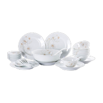 Jingdezhen ceramic overglaze decal white porcelain rice bowl soup bowl dish and dish simple housewarming gift