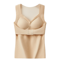 Vest thermal underwear for women German velvet and velvet autumn clothing womens heating tops winter with chest pads skin-friendly and constant temperature