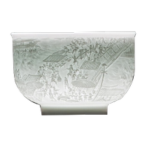 SF Express Gold Inlaid Jade Jingdezhen Huang Shouliang Handmade Master Cup Shadow Green Carved Tea Cup Tea Cup Tea Cup