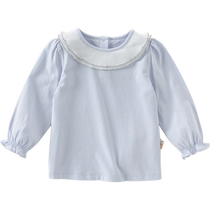David Bella 2024 new autumn clothing girls T-shirt baby girl long-sleeved tops childrens clothing childrens style bottoming shirt