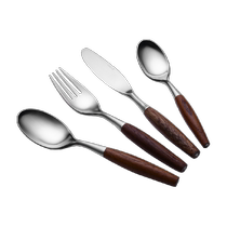 onlycook Japanese-style 304 stainless steel steak knife and fork set with high-end wooden handle Western food tableware steak knife