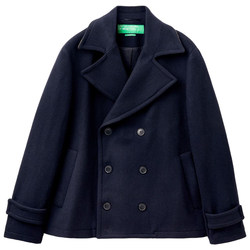 Benetton ຍີ່ຫໍ້ woolen coat ຜູ້ຊາຍເປືອກຫຸ້ມນອກສັ້ນຂອງພາກຮຽນ spring ແລະດູໃບໄມ້ລົ່ນ