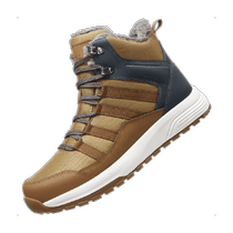 Camel Outdoor Hiking Shoes Mens Winter Waterproof Anti-Slip Plus Velvet Warm Snow Boots Mens Wear-Resistant Sports Cotton Shoes