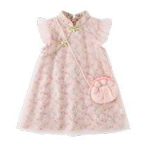 (88VIP) David Bella Childrens Dress Summer Dress Girls Mesh Dress Chinese Style Baby Princess Dress
