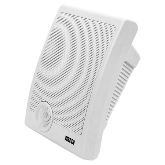 Megafonía audio montada en la pared del restaurante del supermercado del aula