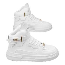 ເກີບສູງຜູ້ຊາຍ summer trendy brand Air Force casual No 1 Putian pure white sneakers men's students white shoes trendy thick soles